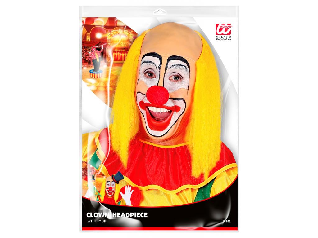 Bohóc kopasz fej sárga hajjal