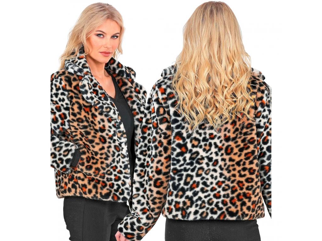 Tigrismintás plüss dzseki női jelmez