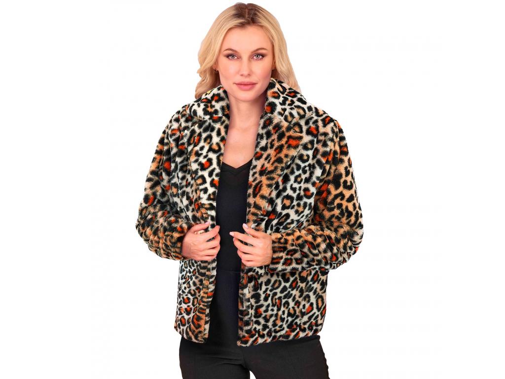 Tigrismintás plüss dzseki női jelmez