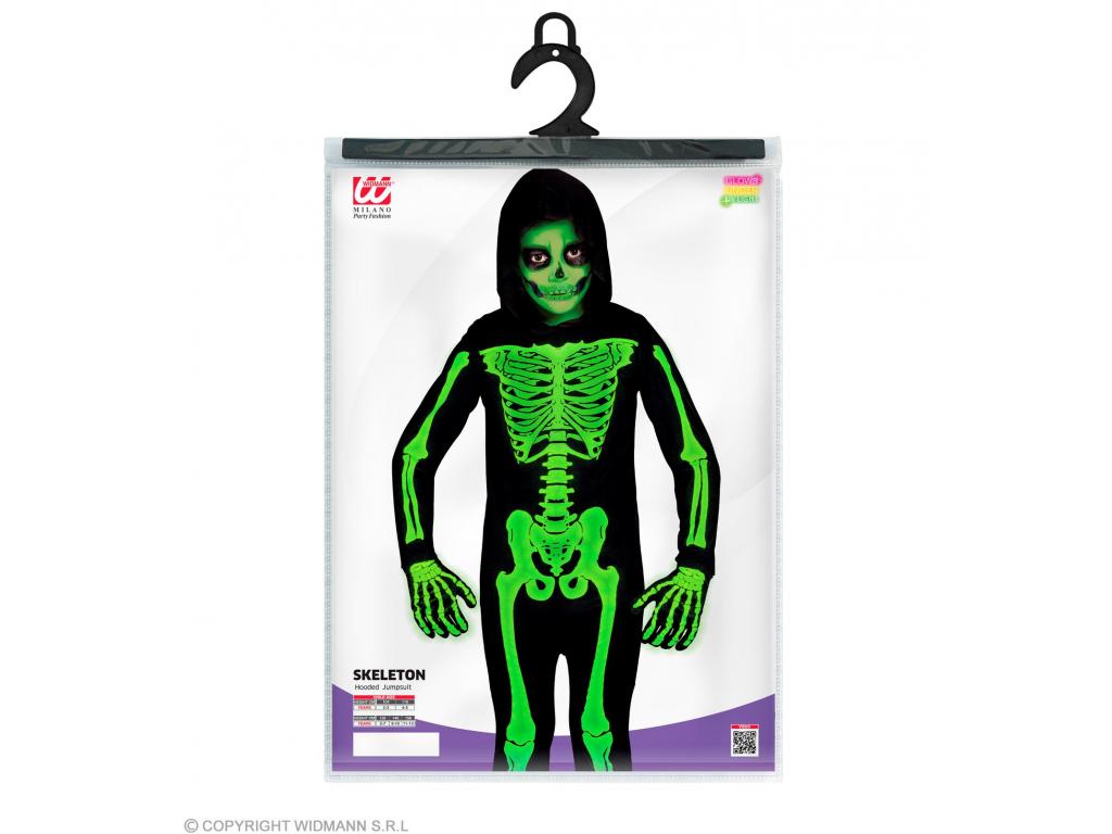Zöld csontváz fiú jelmez