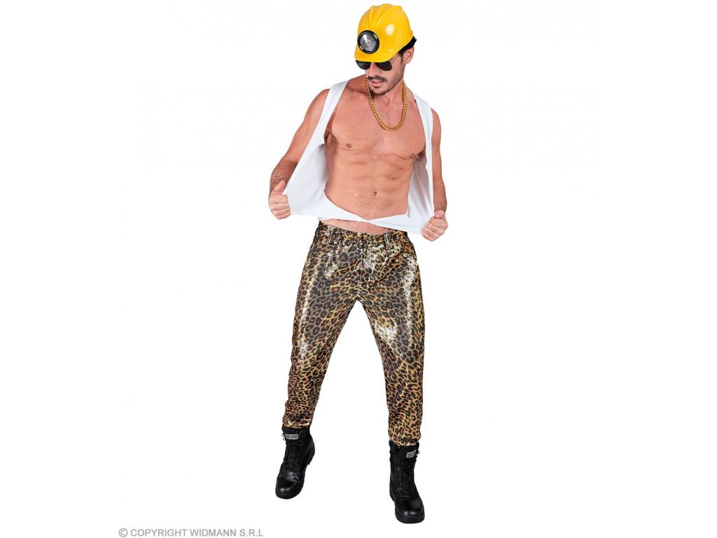 Party nadrág leopárd mintás férfi jelmez