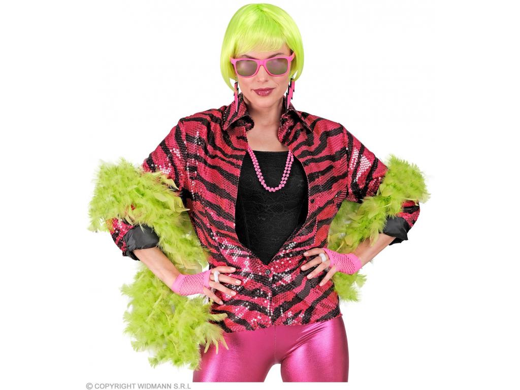 Party csillogó blúz lila színű zebra mintás női jelmez