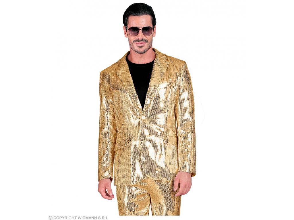 Party zakó csillogó arany színű férfi jelmez