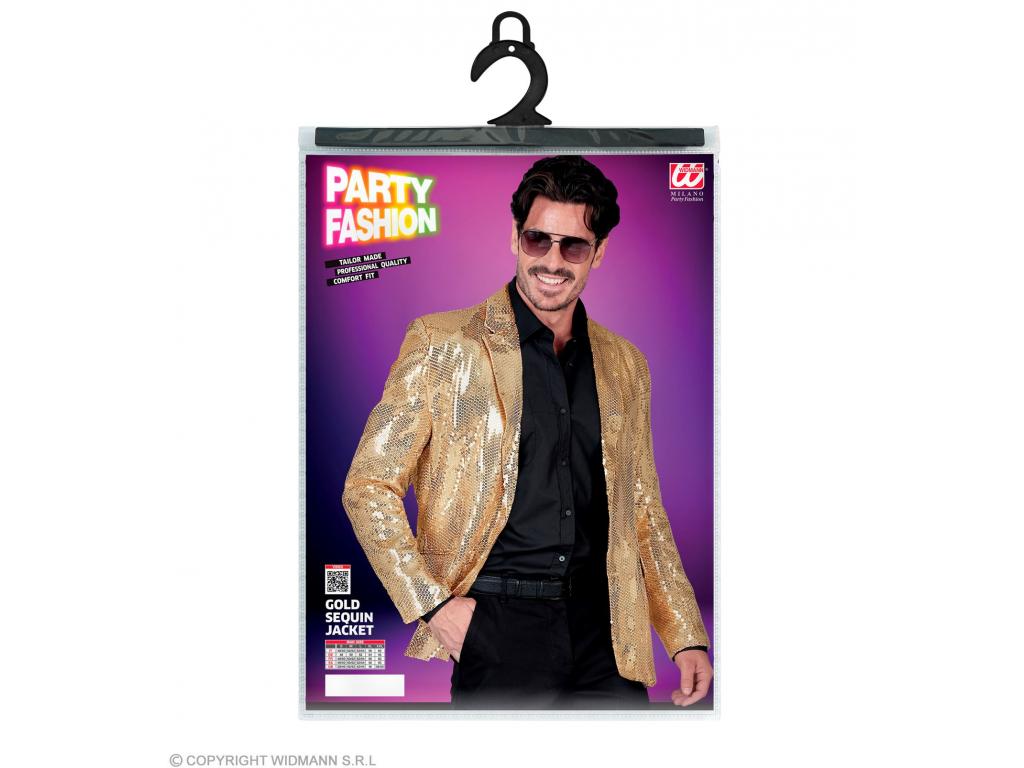 Party zakó csillogó arany színű férfi jelmez