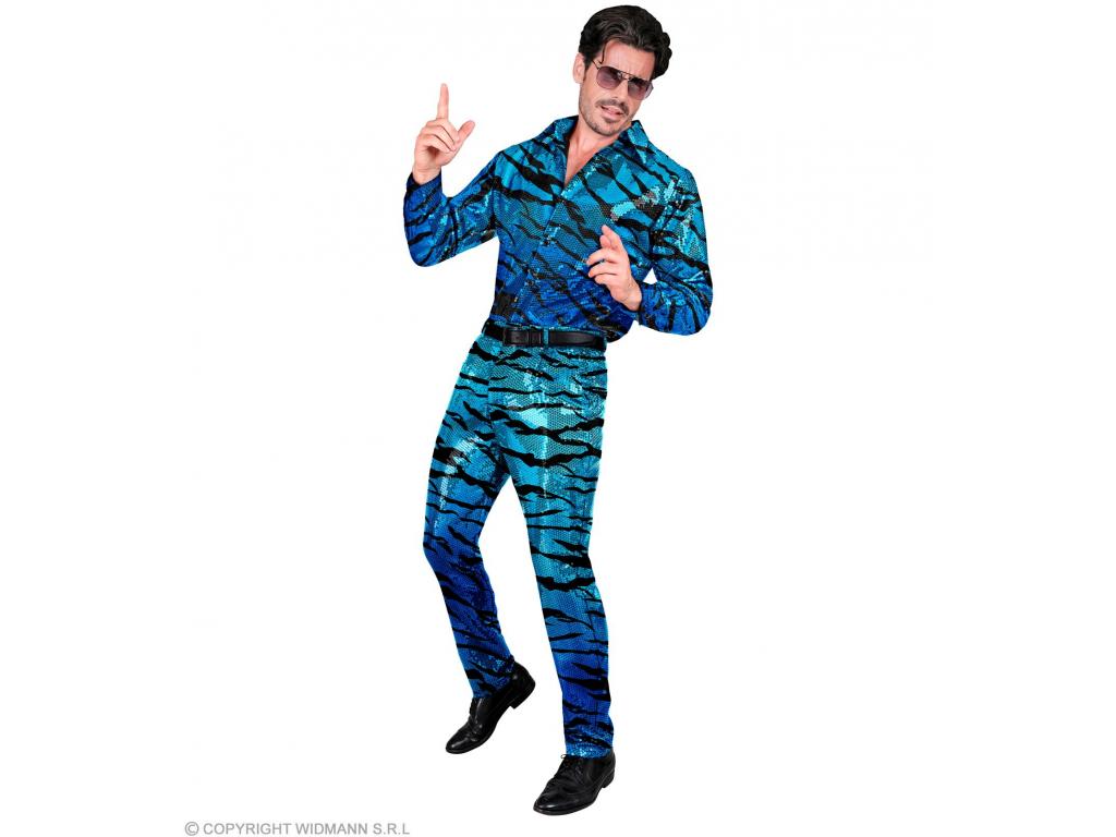 Party nadrág kék hullám mintás férfi jelmez