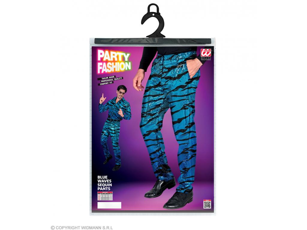 Party nadrág kék hullám mintás férfi jelmez