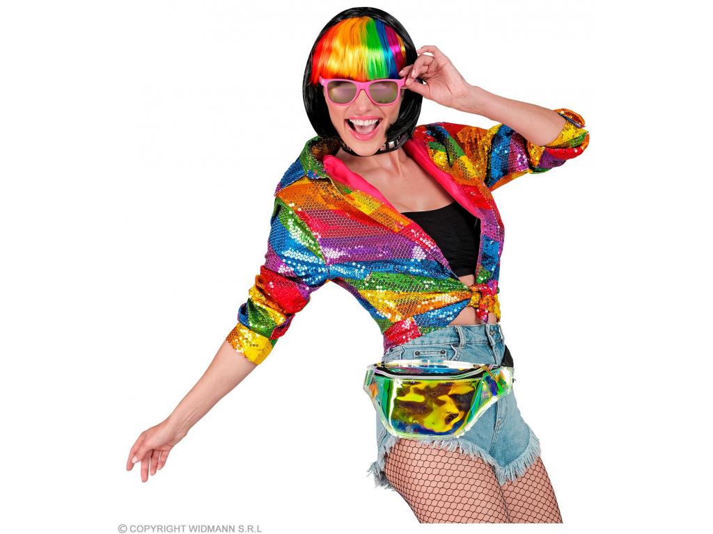 Party csillogó blúz szívárvány színű női jelmez
