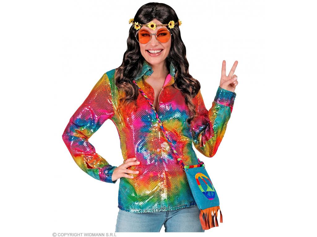 Party csillogó blúz Tie-Dye mintás női jelmez