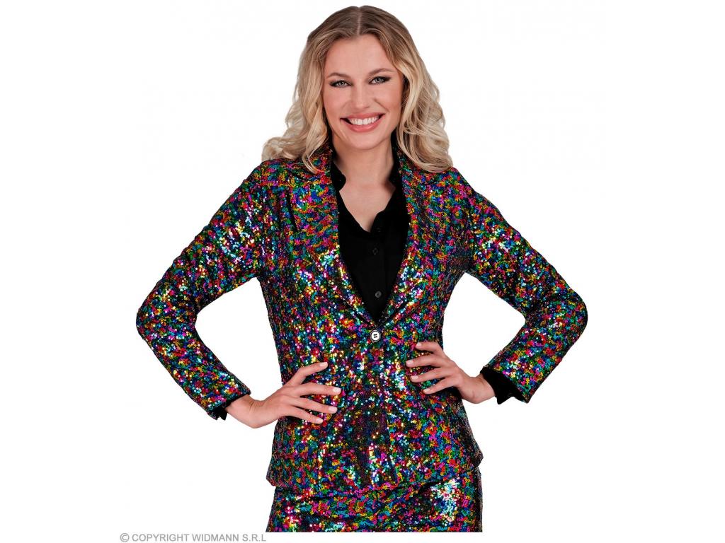 Party blézer csillogó tarka színű női jelmez
