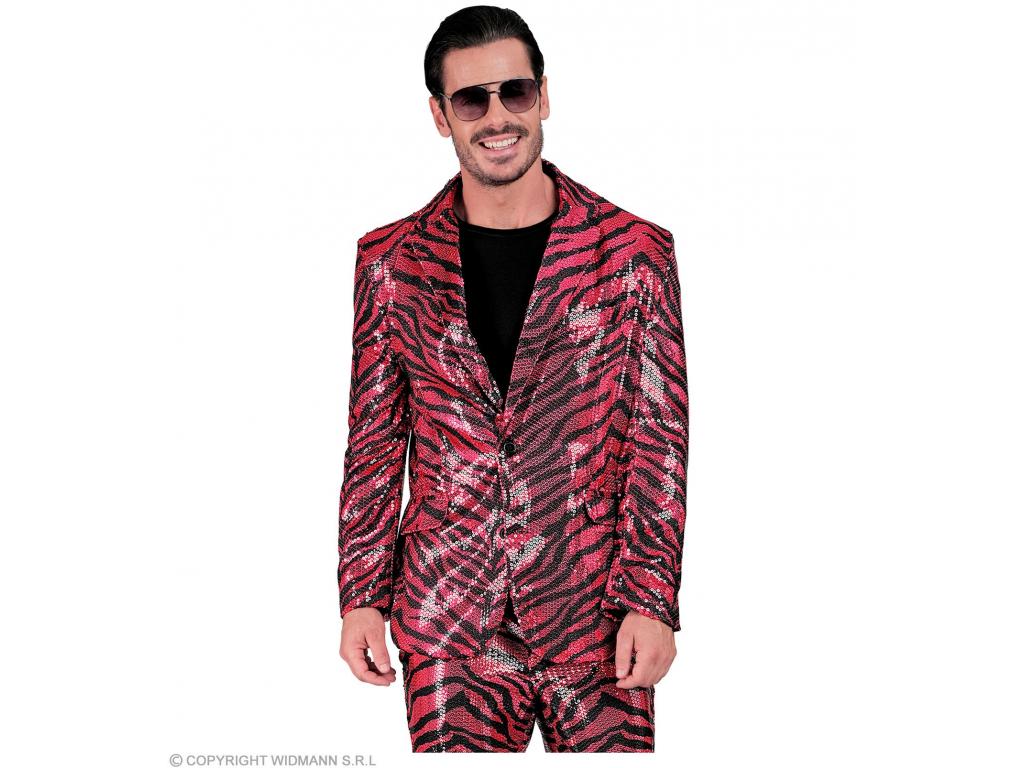 Party zakó pink zebra mintás férfi jelmez