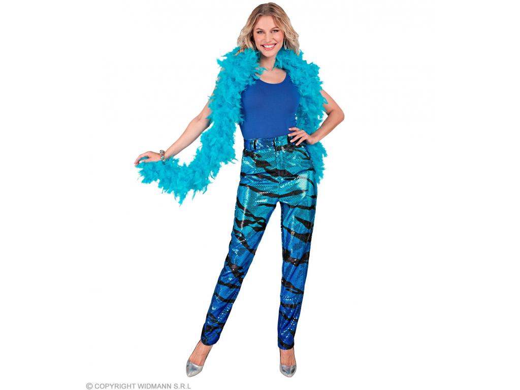 Party nadrág csillogó kék hullám mintás női jelmez