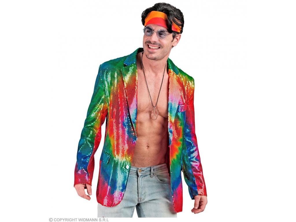 Party zakó csillogó Tie-Dye mintás férfi jelmez