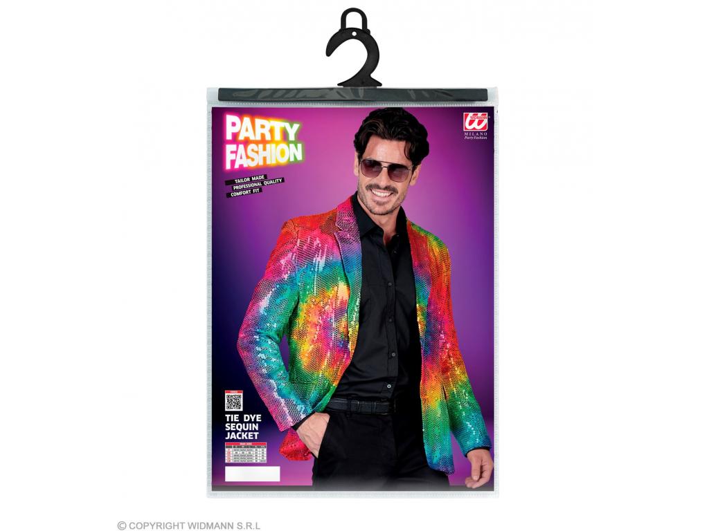 Party zakó csillogó Tie-Dye mintás férfi jelmez