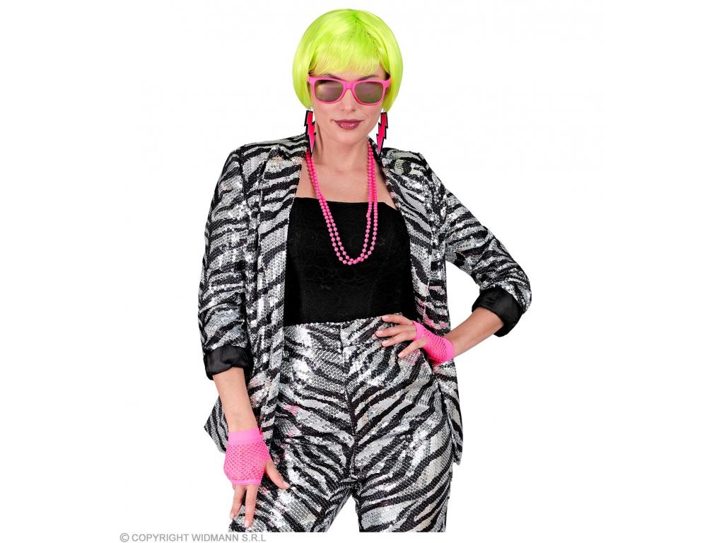 Party blézer csillogó zebra mintás női jelmez