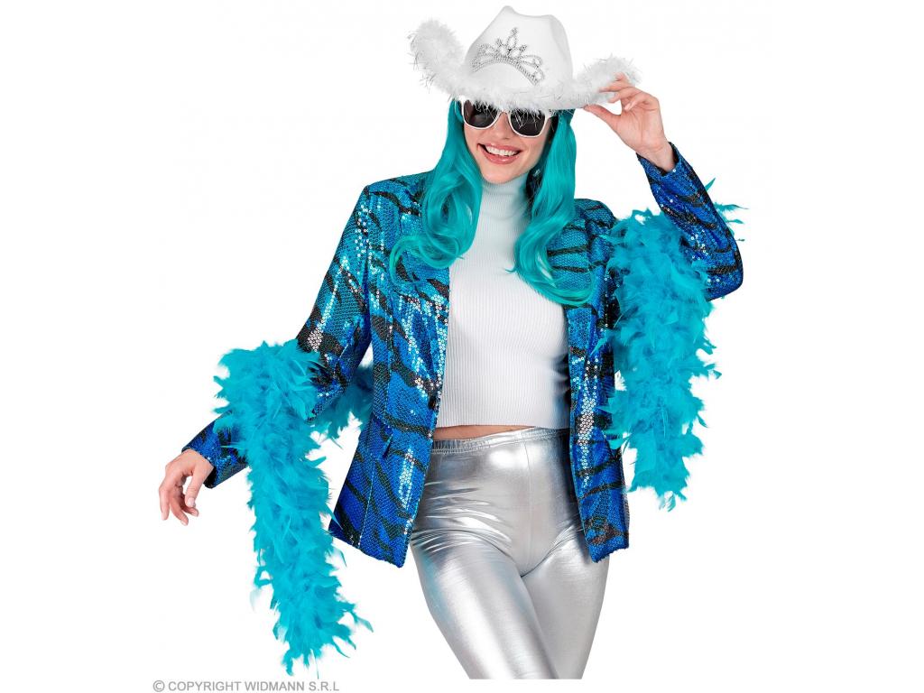 Party blézer csillogó kék hullám mintás női jelmez