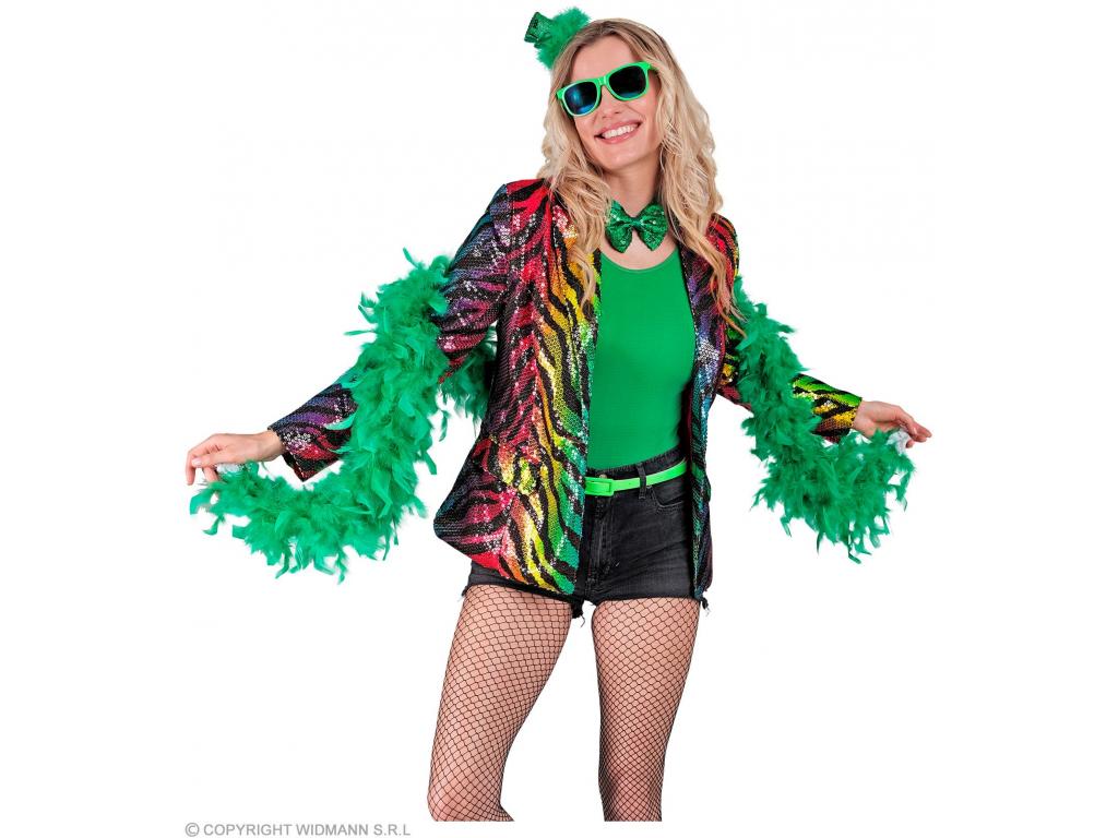 Party blézer színes csillogó tigris mintás női jelmez