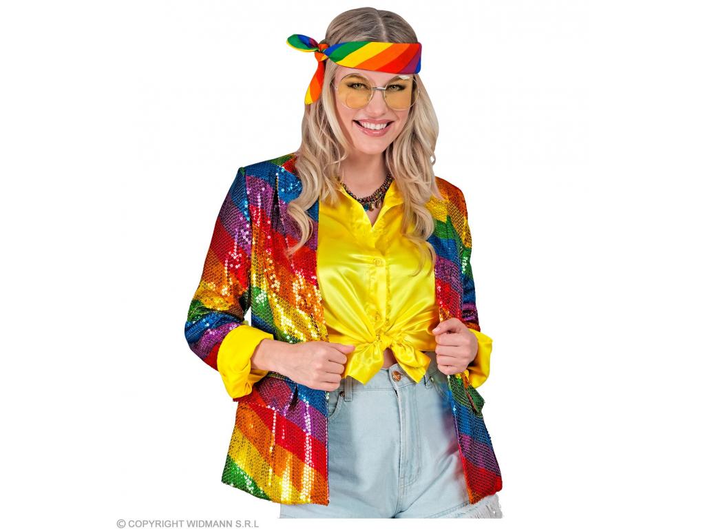 Party blézer csillogó szivárvány színű női jelmez