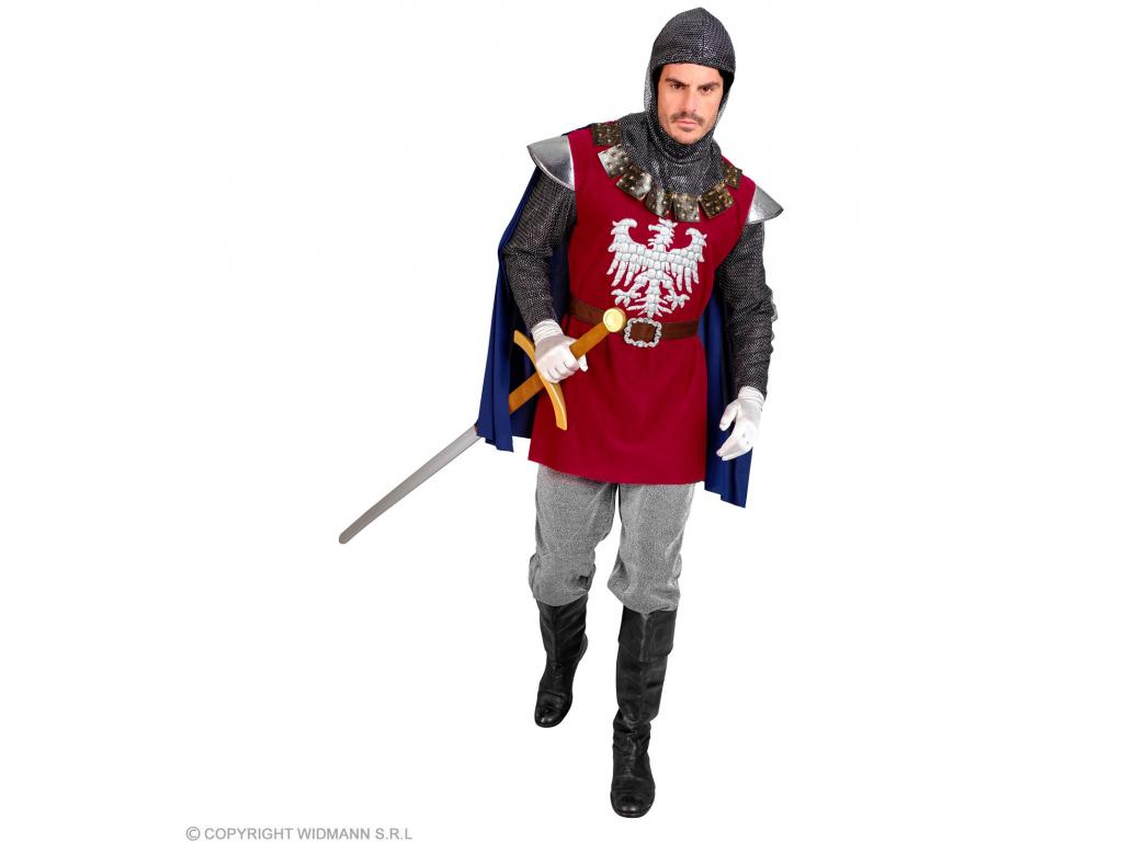 Lovag kék piros szürke színben férfi jelmez