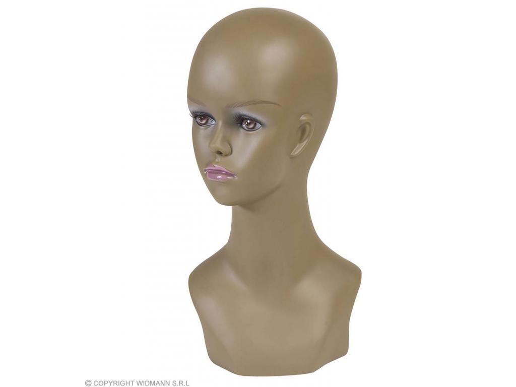 Műanyag fej, női parókatartó, afro Műanyag fej, női parókatartó, afro
