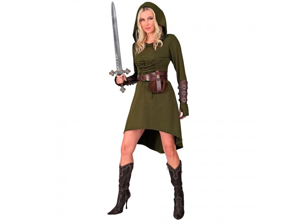 Középkori / gótikus zöld fűzős ruha női jelmez