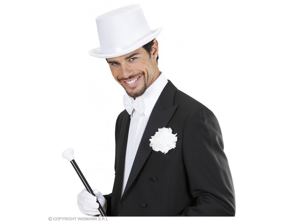 Fehér színű bársony cilinder