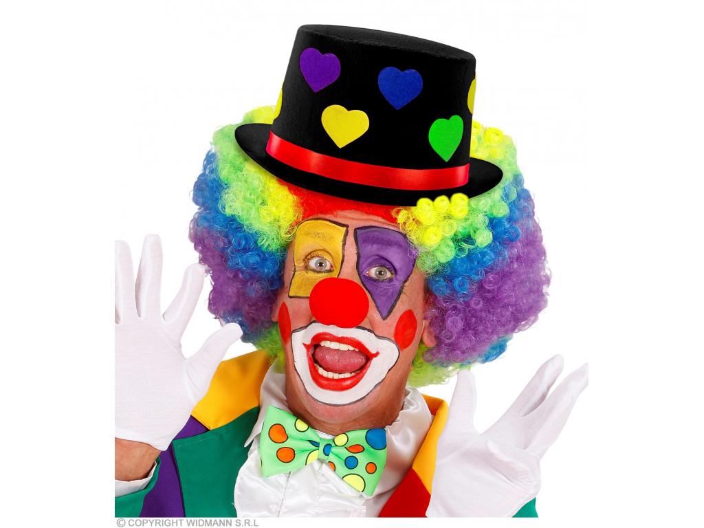 Cilinder fekete szívekkel filcből