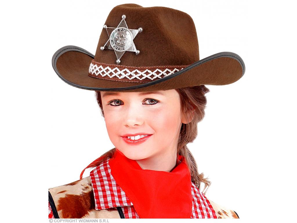 Barna cowboy kalap sherif csillaggal