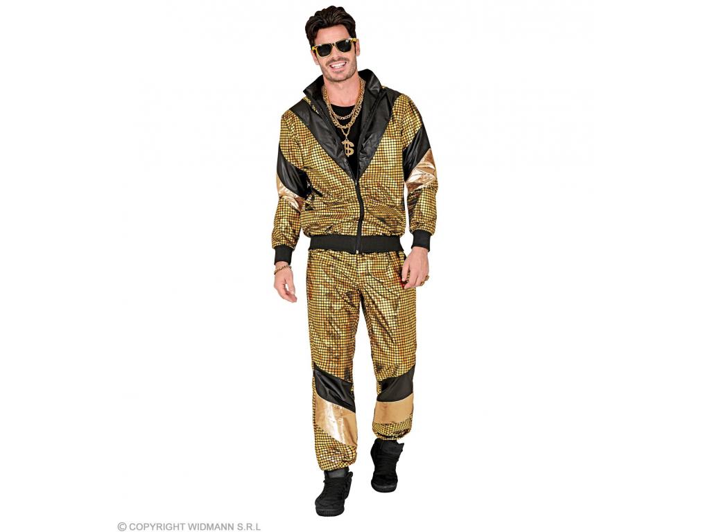 Színes csillogó barna tréningruha unisex felnőtt jelmez