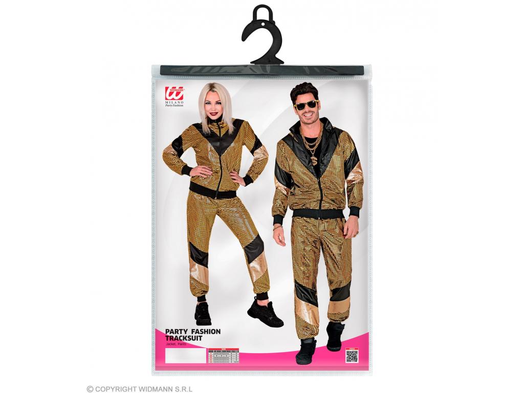 Színes csillogó barna tréningruha unisex felnőtt jelmez