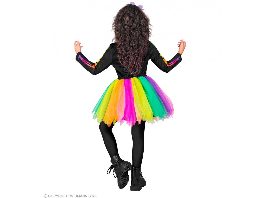 Csontváz ruha szivárvány színekben lány jelmez