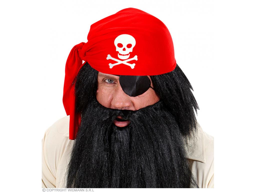 Piros kalóz fejkendő