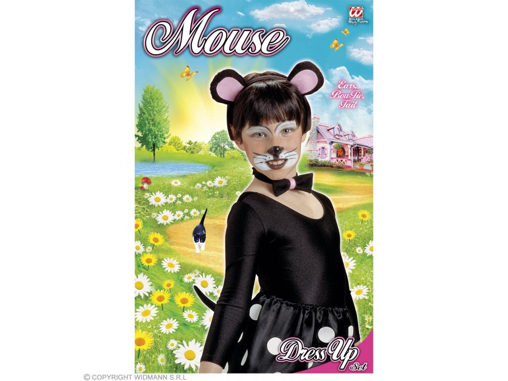 Egérke nyakkendő ,farok,fülek lány jelmez