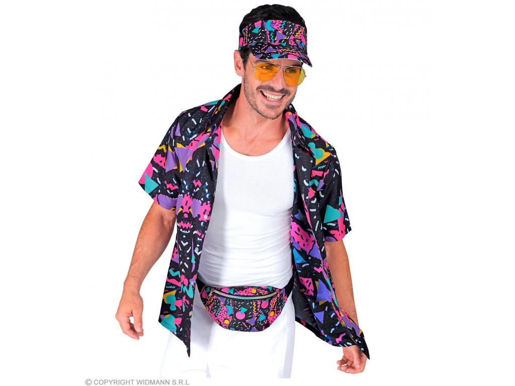 Party ing 80 as évek mintával fekete férfi jelmez