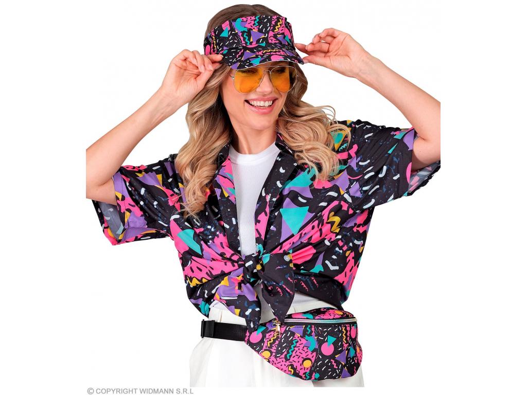 Party ing 80 as évek mintával fekete férfi jelmez