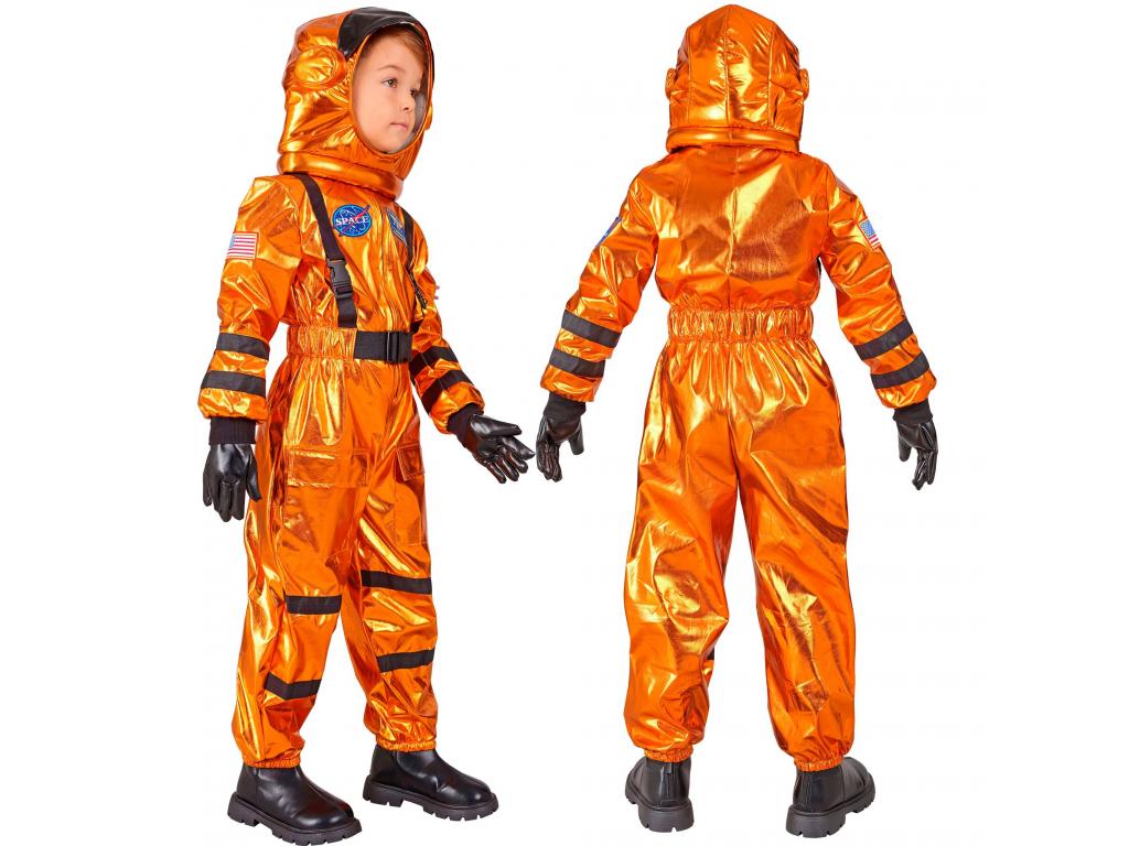 Asztronauta narancs színű unisex gyermek jelmez