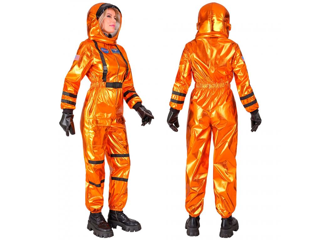 Asztronauta narancs színű női jelmez