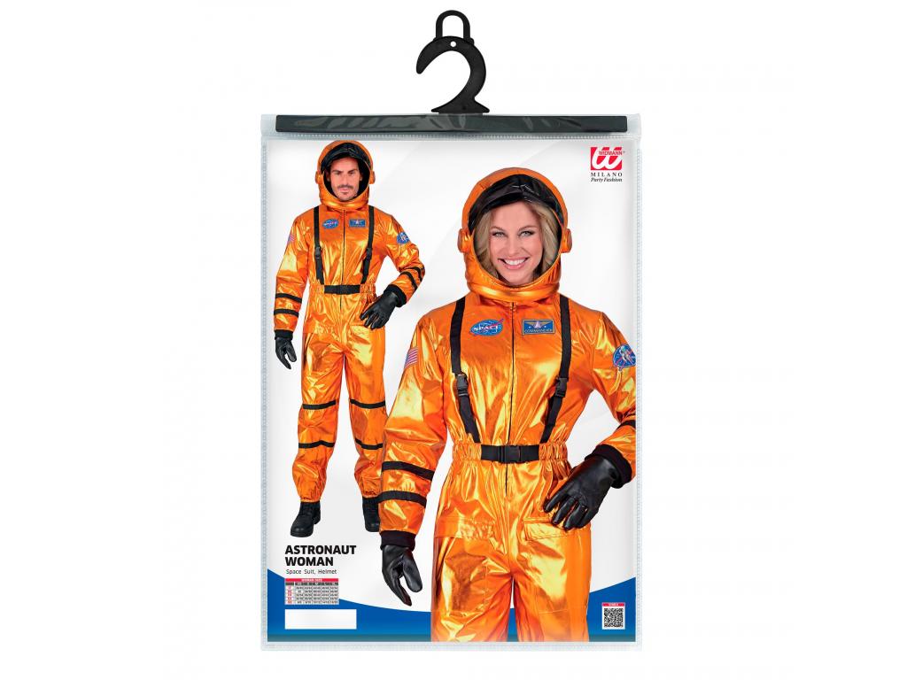Asztronauta narancs színű női jelmez