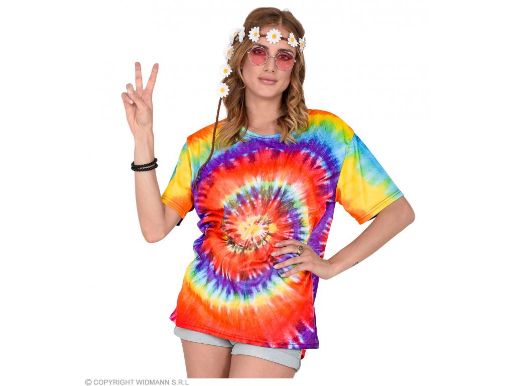 Hippi batikolt póló unisex felnőtt jelmez