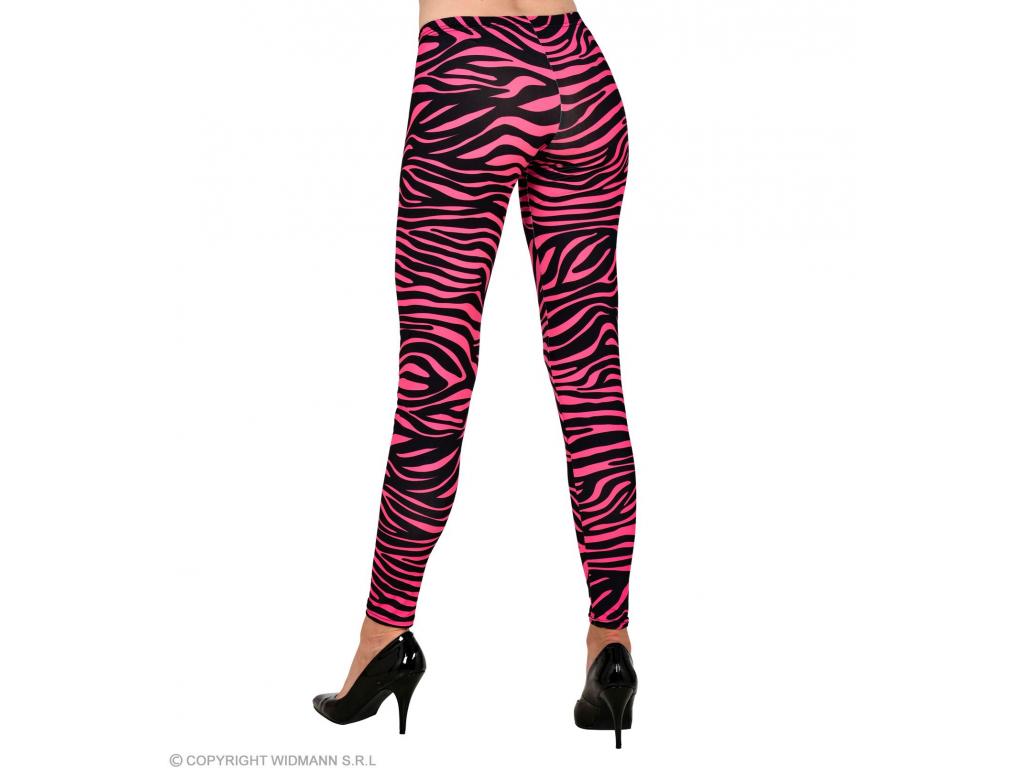 80-as évek neon pink tigrismintás leggings női jelmez