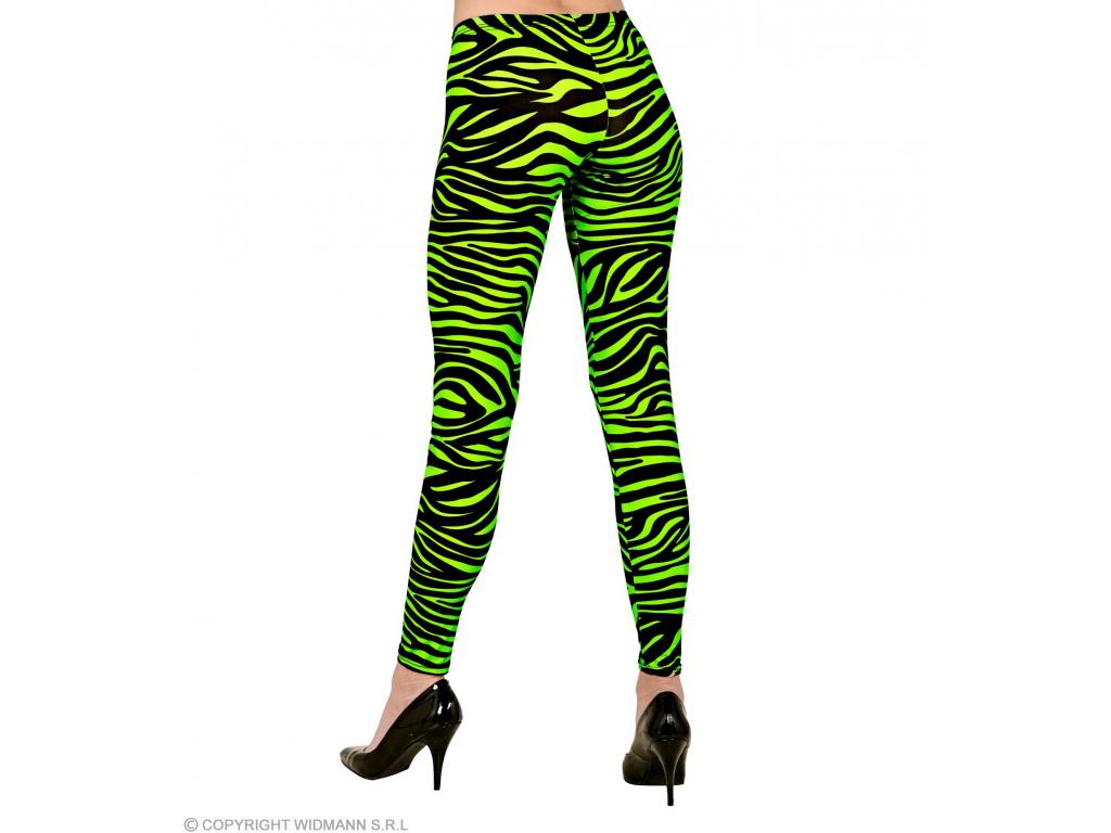 80-as évek neon zöld tigrismintás leggings női jelmez