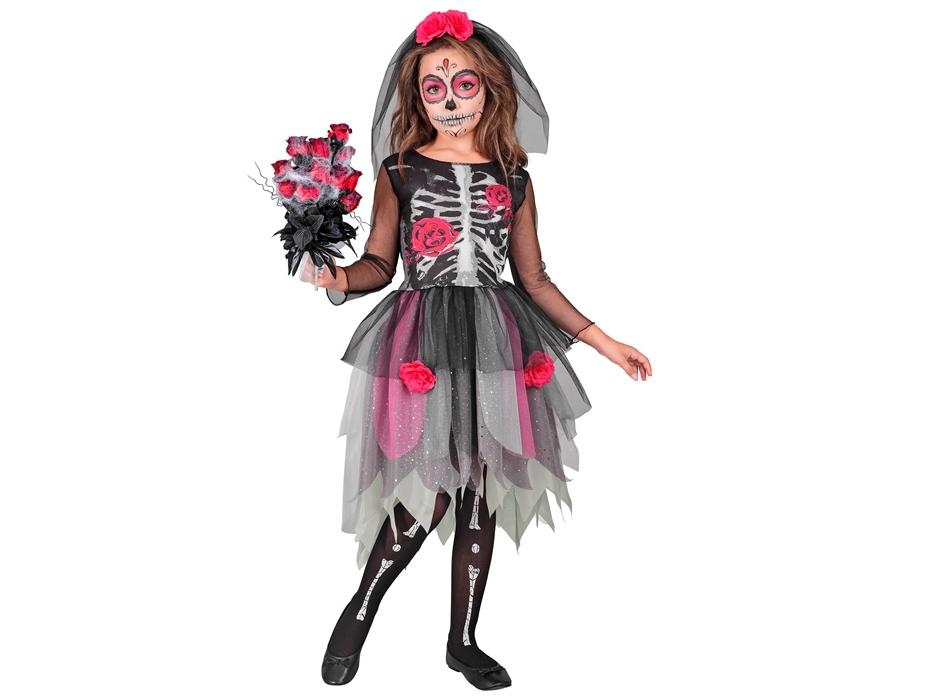 Virágos csontváz lány jelmez