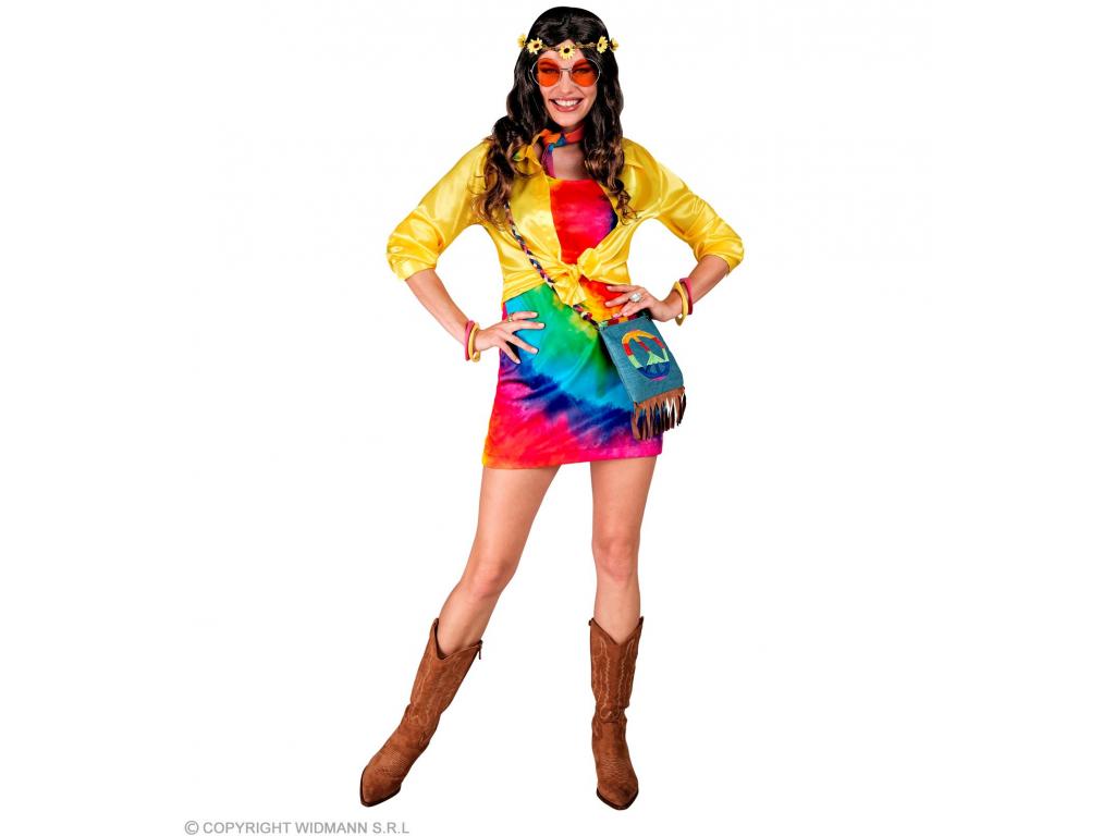 Parti ruha neon szivárvány színű női jelmez