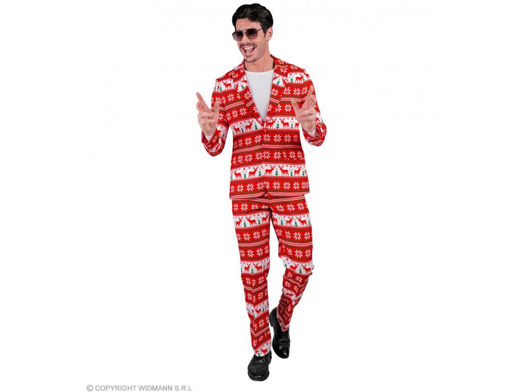 Karácsonyi diszítésű öltöny férfi jelmez