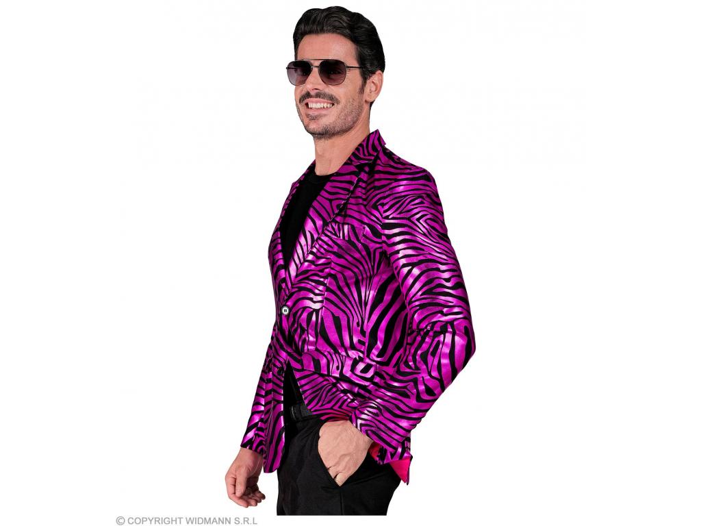 Party zakó pink zebra csikos férfi jelmez