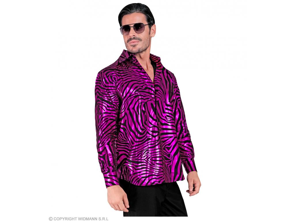 Party ing zebra mintás lila színű férfi jelmez