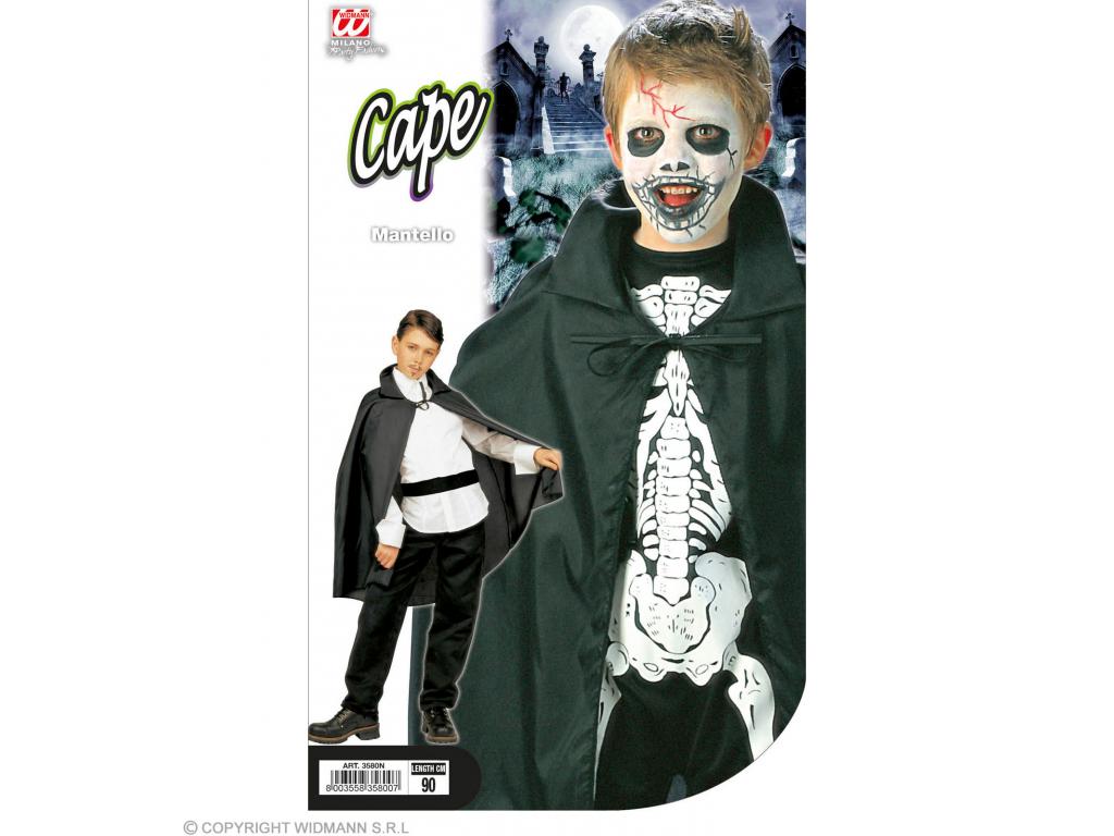 Fekete köpeny 90 cm hosszú fiú jelmez