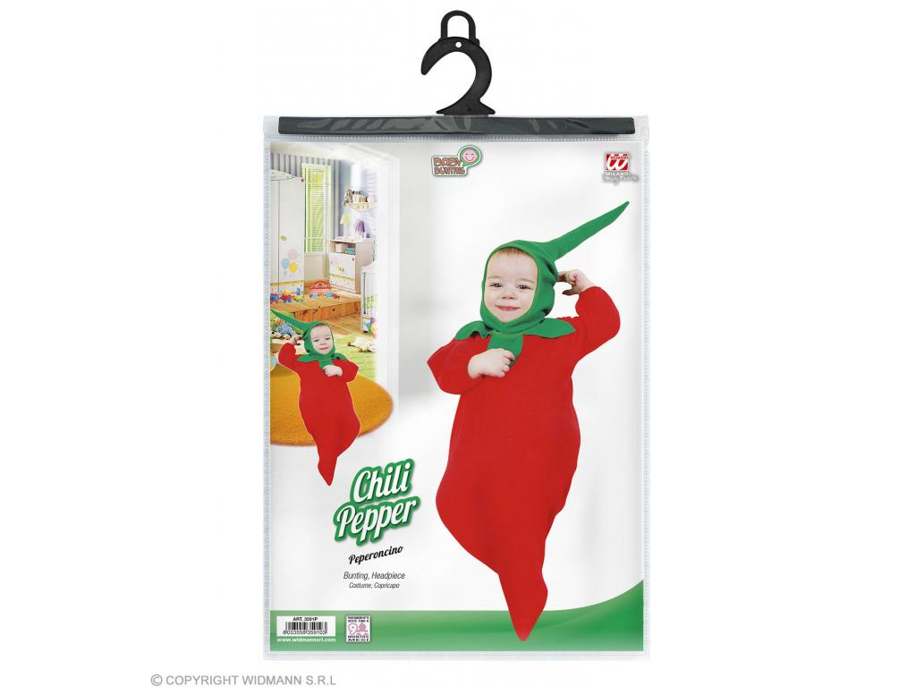 Paprika babzsák kapucnis unisex gyermek jelmez