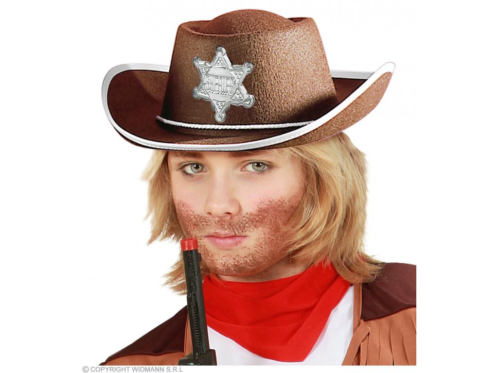 Barna cowboy kalap filc anyagból