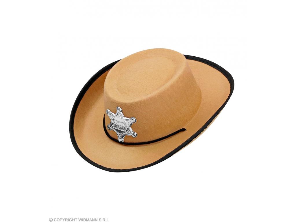 Világosbarna cowboy kalap filc anyagból Világosbarna cowboy kalap filc anyagból