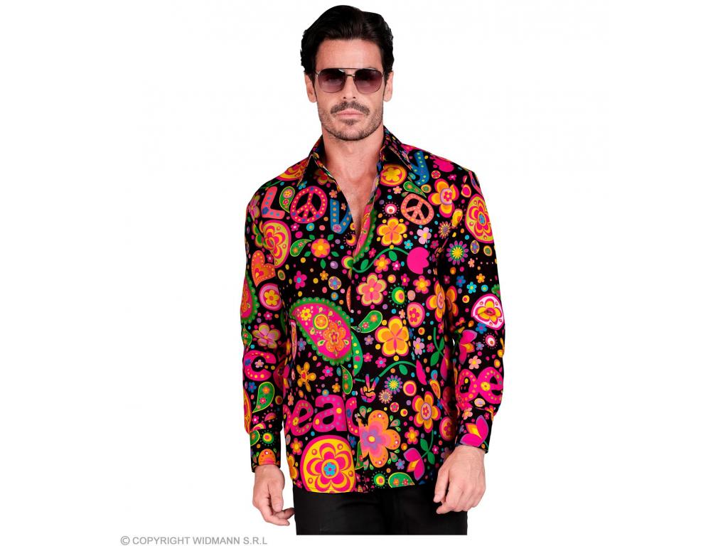 Party ing neon Hippie mintás férfi jelmez